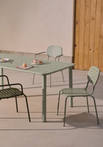 KAVE HOME Brai utebord i turkis galvanisert stl 180 x 90 cm