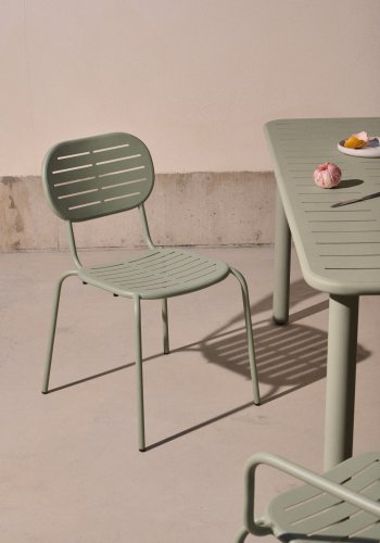 KAVE HOME Brai stabelbar utestol i turkis galvanisert stl