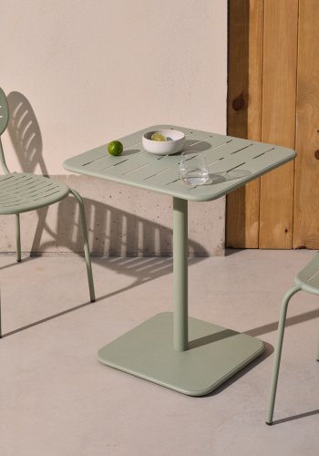 KAVE HOME Brai utebord i turkis galvanisert stl 70 x 70 cm