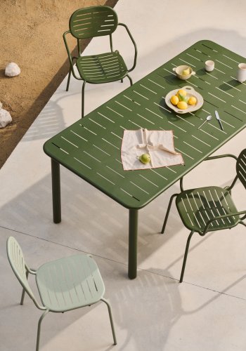 KAVE HOME Brai utebord i grnt galvanisert stl 180 x 90 cm