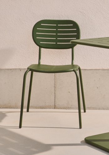 KAVE HOME Brai stabelbar utestol i grnt galvanisert stl