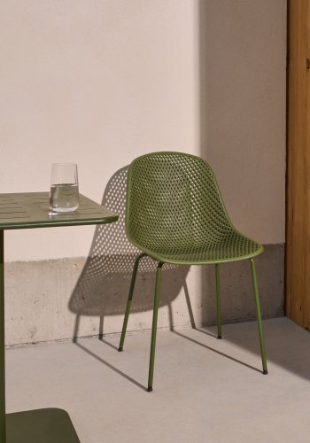 KAVE HOME Quinby utestol med grnne stlben