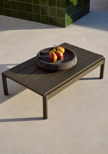 KAVE HOME Sorells utendrs salongbord, rektangulrt - grnn aluminium (52,4x91)