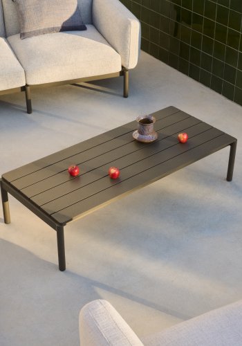 KAVE HOME Sorells utendrs salongbord, rektangulrt - grnn aluminium (63x144,6)