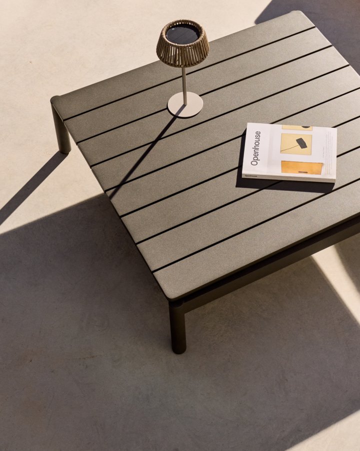 KAVE HOME Sorells utendrs salongbord, rektangulrt - grnn aluminium (89x91)