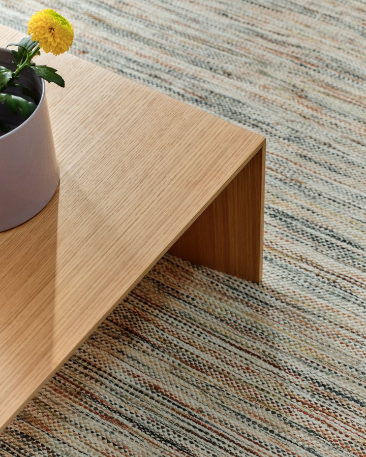 KAVE HOME Litto salongbord i eikefiner med naturlig farge, 140 x 70 cm