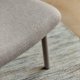 KAVE HOME Inari fotsttte i beige og stl med beige malt overflate 60 x 50 cm FSC Mix Credit