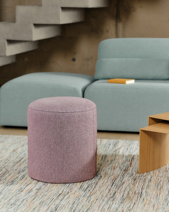 KAVE HOME Kaeli lilla fotsttte med avtakbart trekk, 43 cm