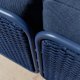 KAVE HOME Sedalis utendrs 3-seters sofa i aluminium og bltt tau 210 cm