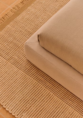 KAVE HOME Beige blokkseng med avtagbart trekk til madrass 160 x 200 cm FSC Mix Credit