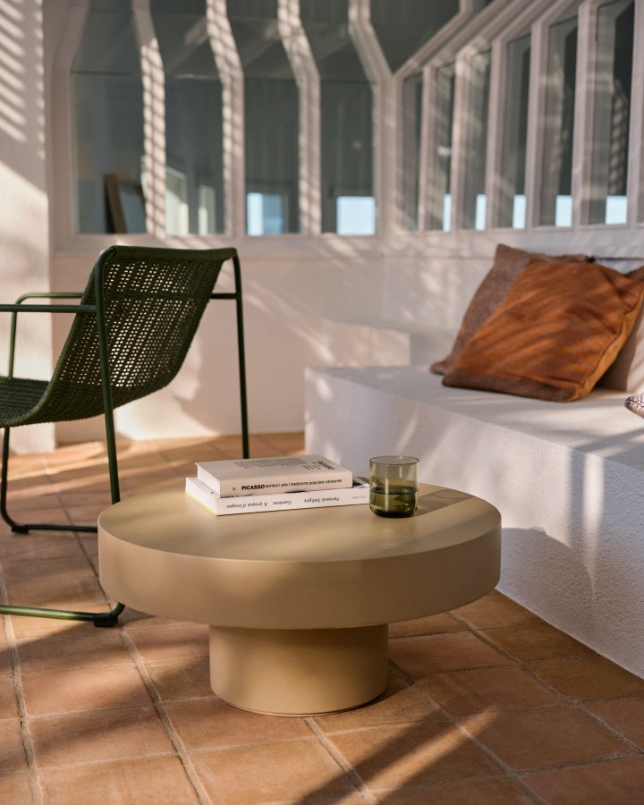 KAVE HOME Aiguablava salongbord i beige sement 66 cm