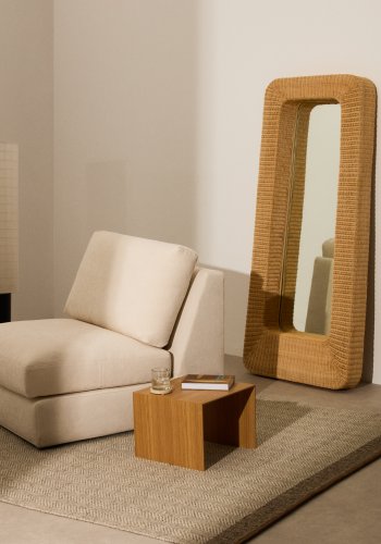 KAVE HOME Zilna rottingspeil 58 x 120 cm