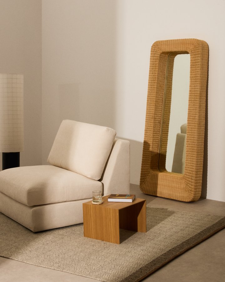 KAVE HOME Zilna rottingspeil 58 x 120 cm