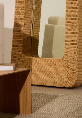 KAVE HOME Zilna rottingspeil 58 x 120 cm