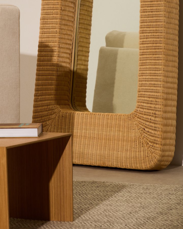 KAVE HOME Zilna rottingspeil 58 x 120 cm