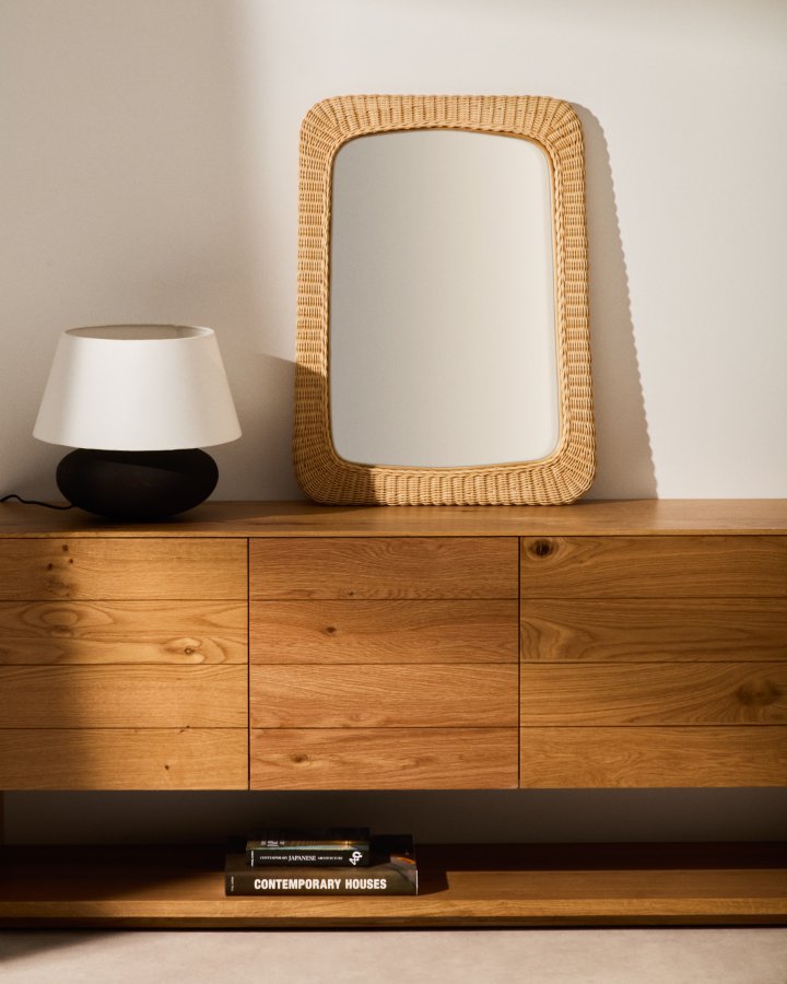 KAVE HOME Zilna rottingspeil 58 x 79cm