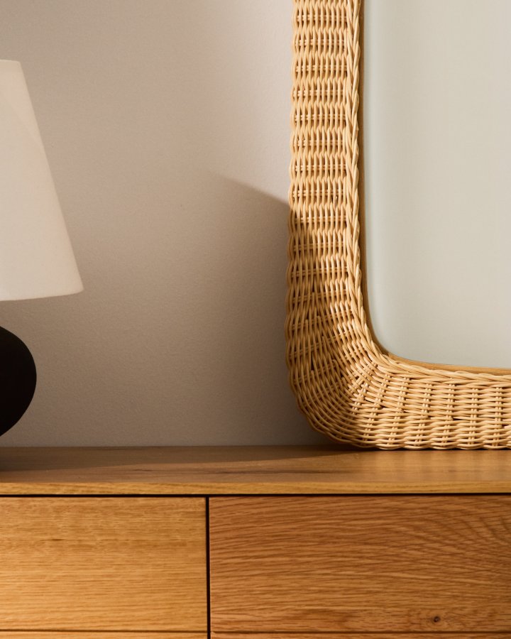 KAVE HOME Zilna rottingspeil 58 x 79cm