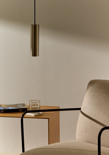 KAVE HOME Andia taklampe i aluminium med brstet slvlakkert overflate