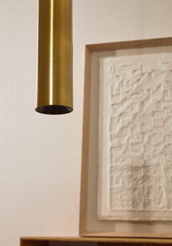 KAVE HOME Andia taklampe i aluminium med gullmalt overflate