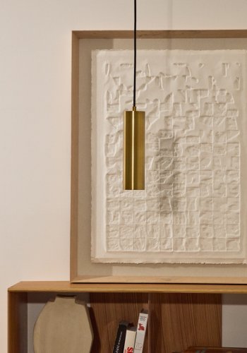 KAVE HOME Andia taklampe i aluminium med gullmalt overflate