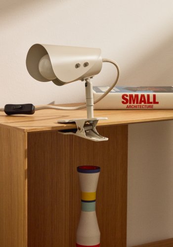 KAVE HOME Jula kleine Tischlampe, mit Klemme - graues Metall