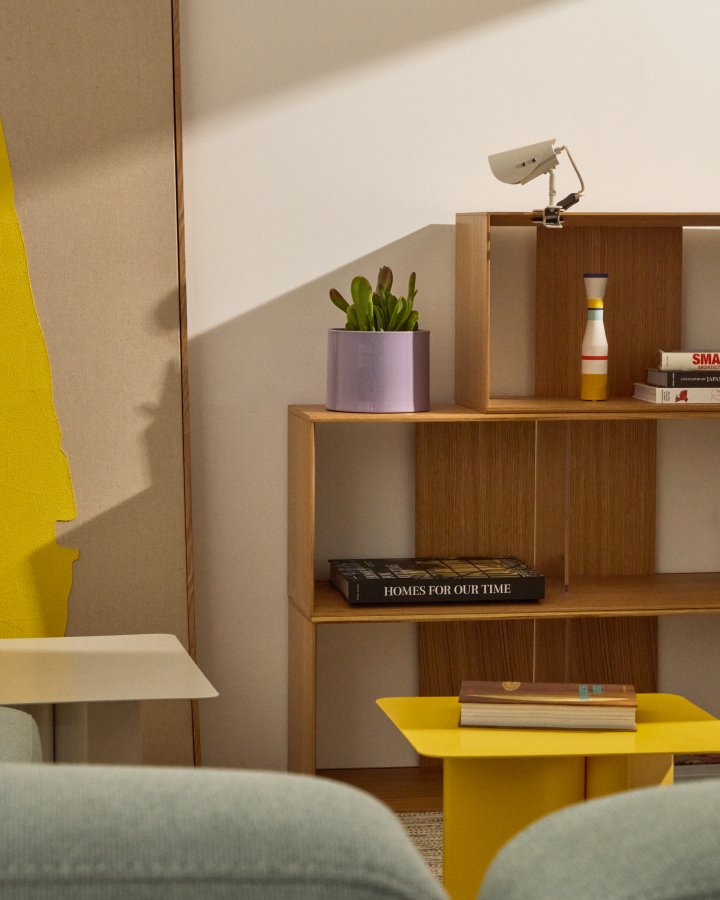 KAVE HOME Jula kleine Tischlampe, mit Klemme - graues Metall