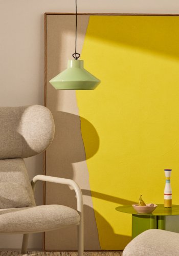 KAVE HOME Portol grnn keramisk taklampe