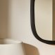 KAVE HOME Alura v�gspejl, organisk - spejlglas og sort teaktr� (45,5x47)