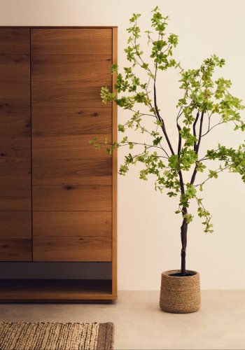 KAVE HOME Enkianthus kunstigt tr�, m. sort potte (H:214cm)