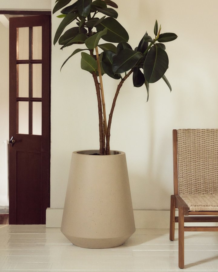 KAVE HOME Calun krukke, rund - beige cement (�50)