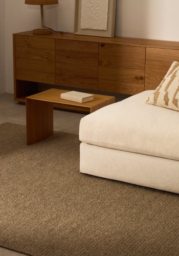 KAVE HOME Galinda taupe teppe laget av syntetiske fibre, 160 x 230 cm