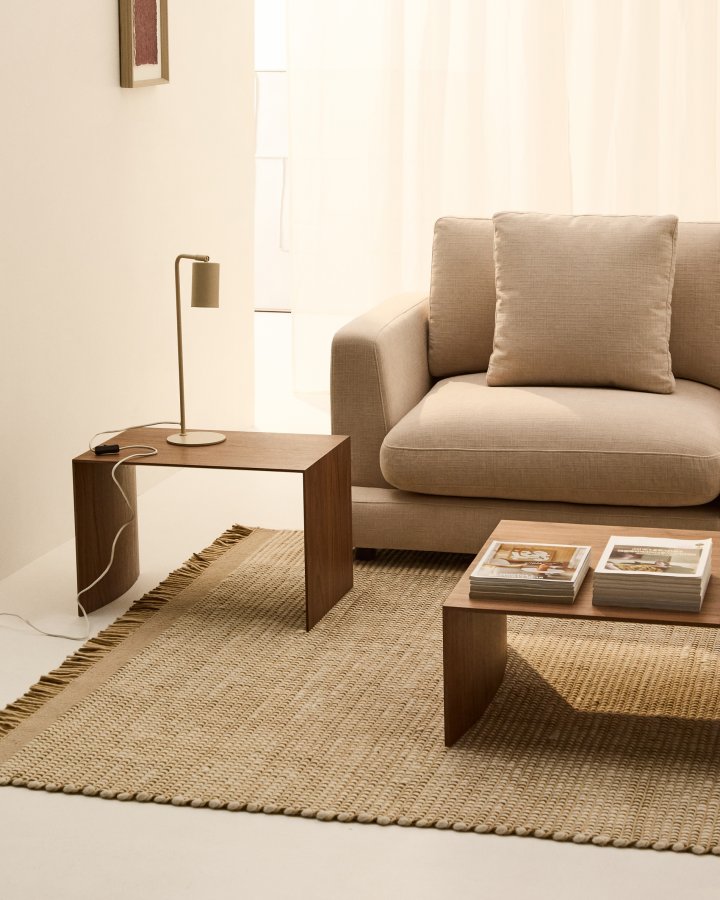 KAVE HOME Sofa Gala 4-seter i beige chenille FSC Mix Credit 300 cm