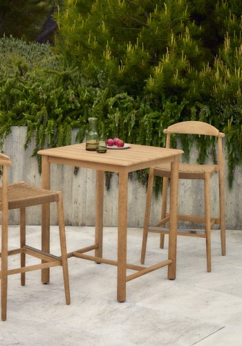 KAVE HOME Sori udend�rs barbord, kvadratisk - natur akacietr� (78x78)