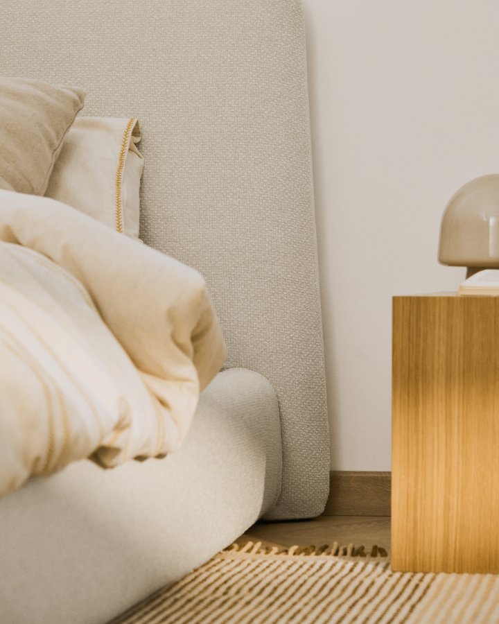 KAVE HOME Martina sengebetr�k - ecru chenille (til madras 90 x 200 cm)