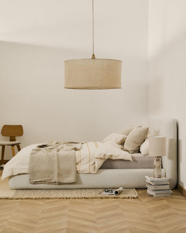 KAVE HOME Martina sengeramme, m. aftageligt betr�k - ecru chenille (til madras 160 x 200 cm)