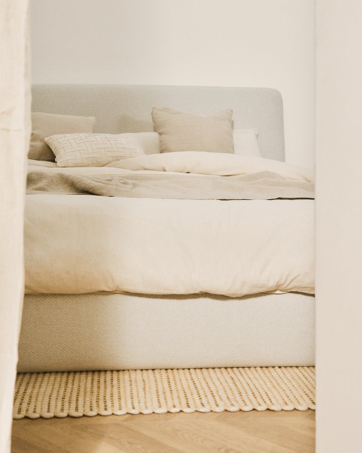 KAVE HOME Martina sengeramme, m. aftageligt betr�k - ecru chenille (til madras 180 x 200 cm)