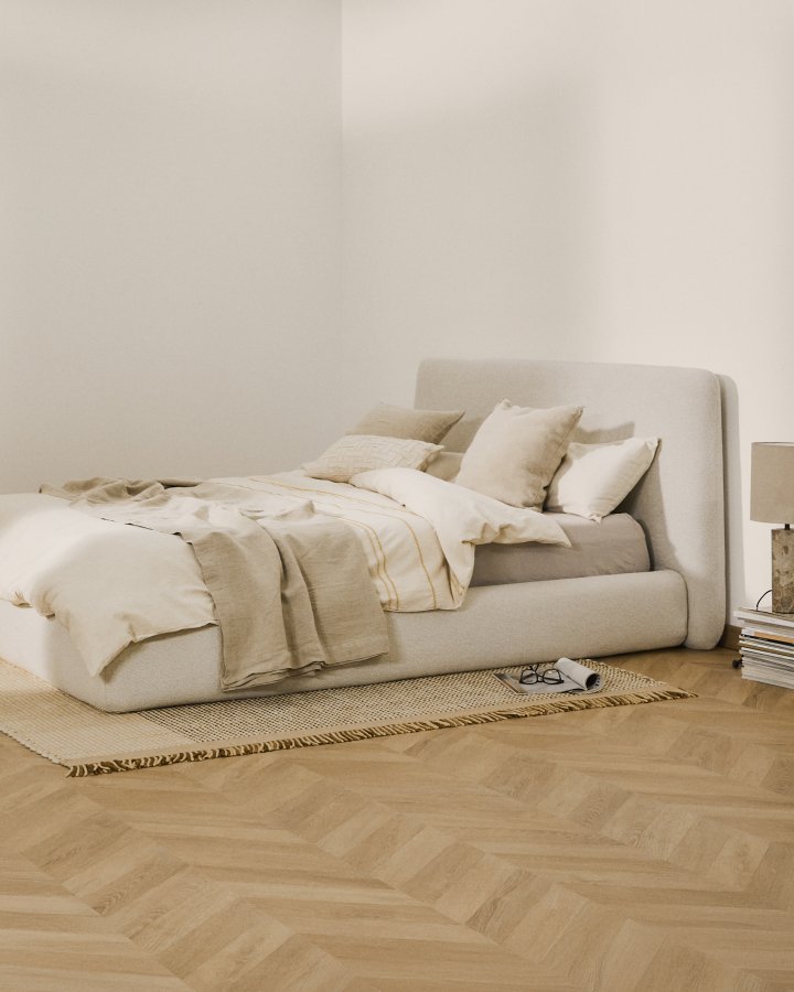 KAVE HOME Martina sengeramme, m. aftageligt betr�k - ecru chenille (til madras 180 x 200 cm)