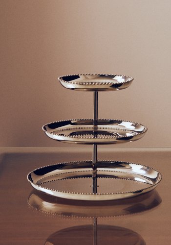 KAVE HOME Nirela bakke med 3 niveauer - rustfrit st�l