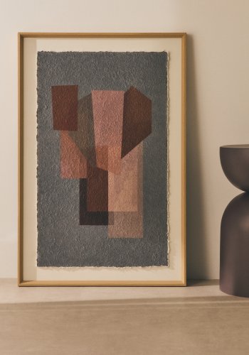 KAVE HOME Veluni abstrakt billede, rektangul�r - multifarvet genbrugspapir (90x60)