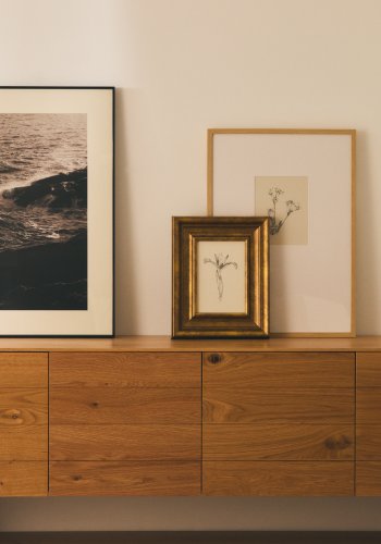 KAVE HOME Lirena billede, rektangul�r - botanisk illustration og ramme (70x50)