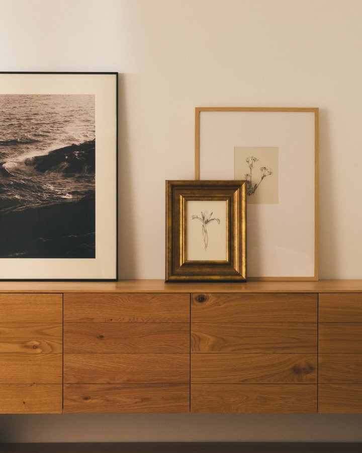 KAVE HOME Lirena billede, rektangul�r - botanisk illustration og ramme (70x50)