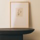 KAVE HOME Lirena billede, rektangul�r - botanisk illustration og ramme (70x50)