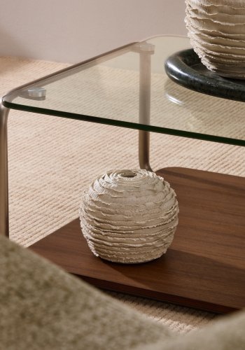 KAVE HOME Evania vase, rund - beige keramik (�16,5)