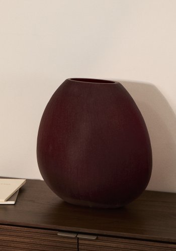 KAVE HOME Rovena vase - bordeauxr�d glas (H:33,5)