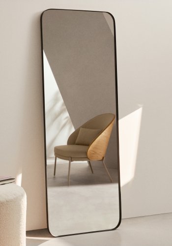 KAVE HOME Marco v�gspejl, rektangul�r - spejlglas og sort metal (30x100)