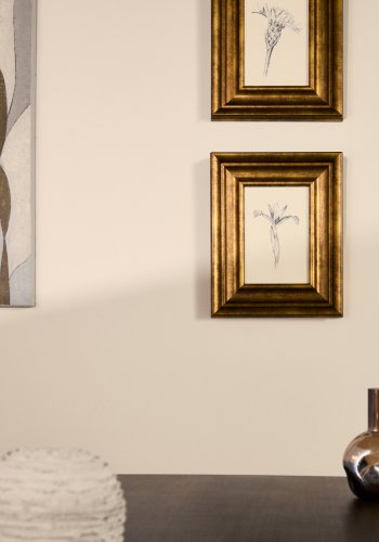 KAVE HOME Yalira billede - botanisk illustration og antik guld tr�ramme (41x33)