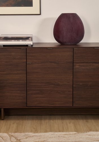 KAVE HOME Rovena vase - bordeauxr�d glas (H:33,5)