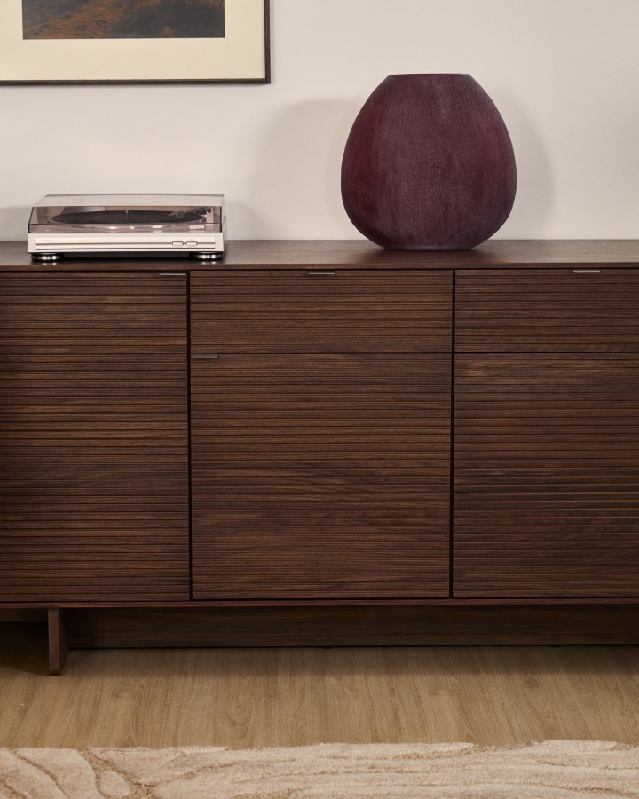 KAVE HOME Rovena vase - bordeauxr�d glas (H:33,5)