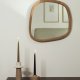 KAVE HOME Alura v�gspejl, organisk - spejlglas og natur teaktr� (45,5x47)