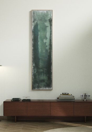 KAVE HOME Selnar abstrakt billede, rektangul�r - gr�n stof (182x47)